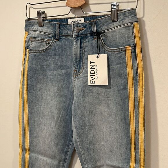 NWT EVIDNT Los Angeles Track Trim Slim Denim Jeans - Size 27 - Picture 2 of 5